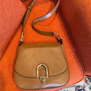 Michael Kors Tan Leather adjustable crossbody Bag